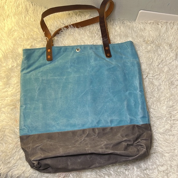 BURNBAGS USA canvas / leather tote bag - Picture 4 of 7